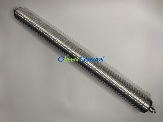 Rodillo de cortador de césped de aluminio maquinado con ranuras de 22 "G068614 encaja con cortadores de verduras caminantes Jacobsen