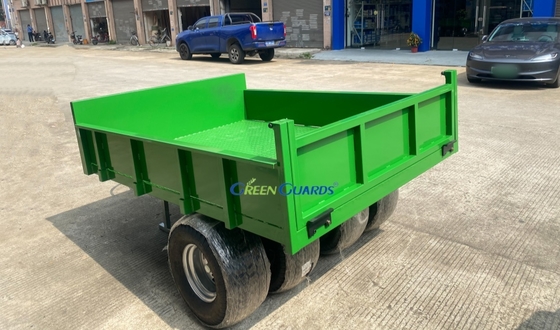 OEM remolque hidráulico de descarga agrícola de 3-10 toneladas impulsado por PTO, capacidad 210*160*30cm, con conjunto de neumáticos de núcleo